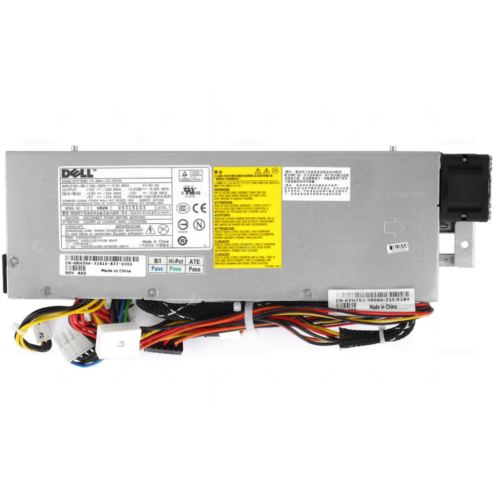 RH744 DELL 345W POWER SUPPLY FOR DELL POWEREDGE 850 860 R200